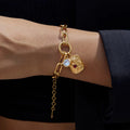 Gold Charm Link Bracelet