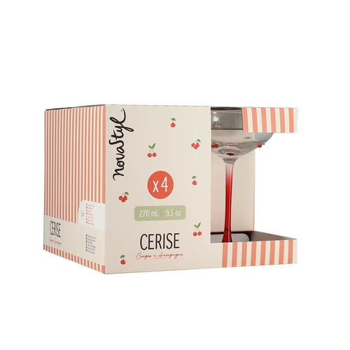 Cherry Coupeglas – 4-pack