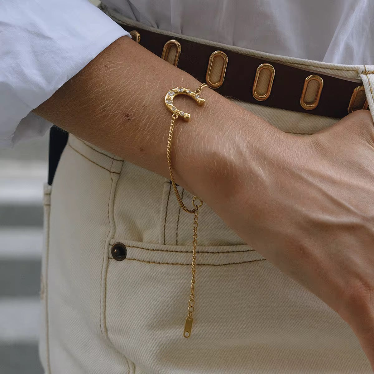 Luna Luck Bracelet – 18K Gold Plated Horseshoe Bracelet