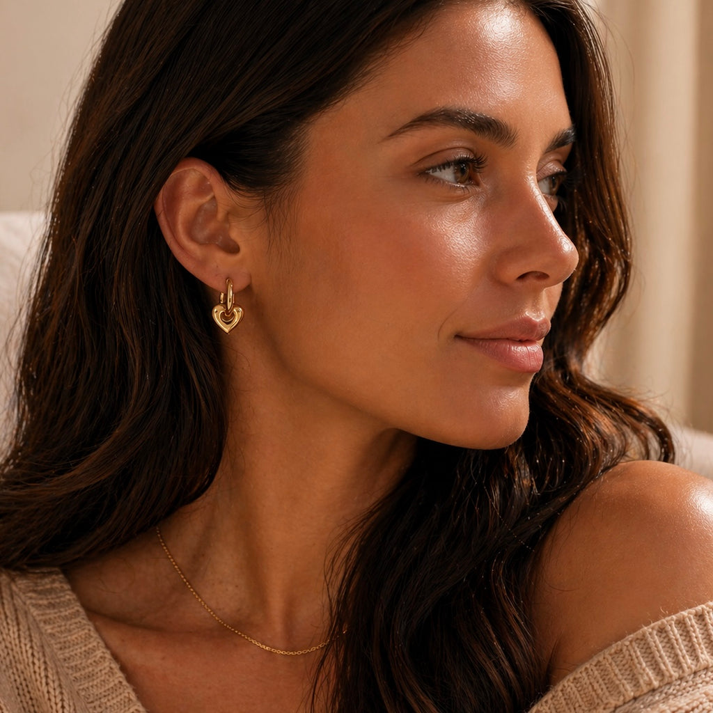 Heart Hoop Earrings