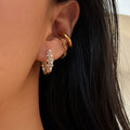 Vintage Flower Hoop Earrings