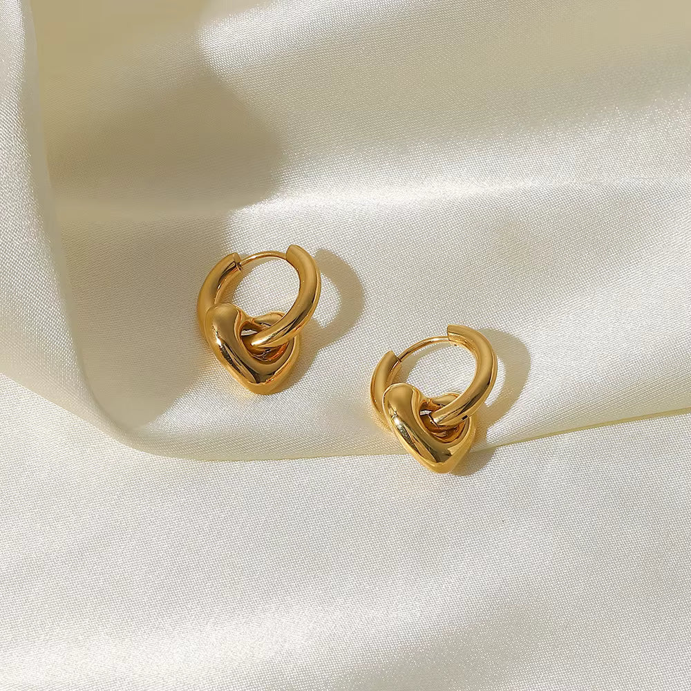 Heart Hoop Earrings