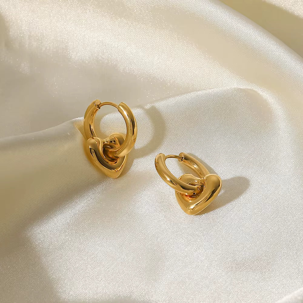 Heart Hoop Earrings