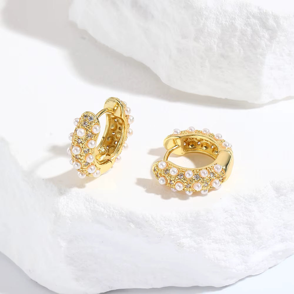 Vintage Flower Hoop Earrings