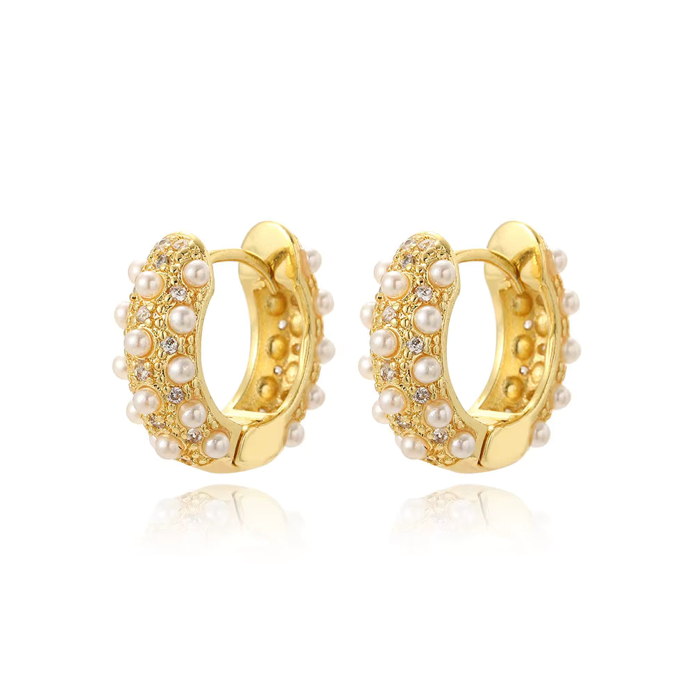 Vintage Flower Hoop Earrings