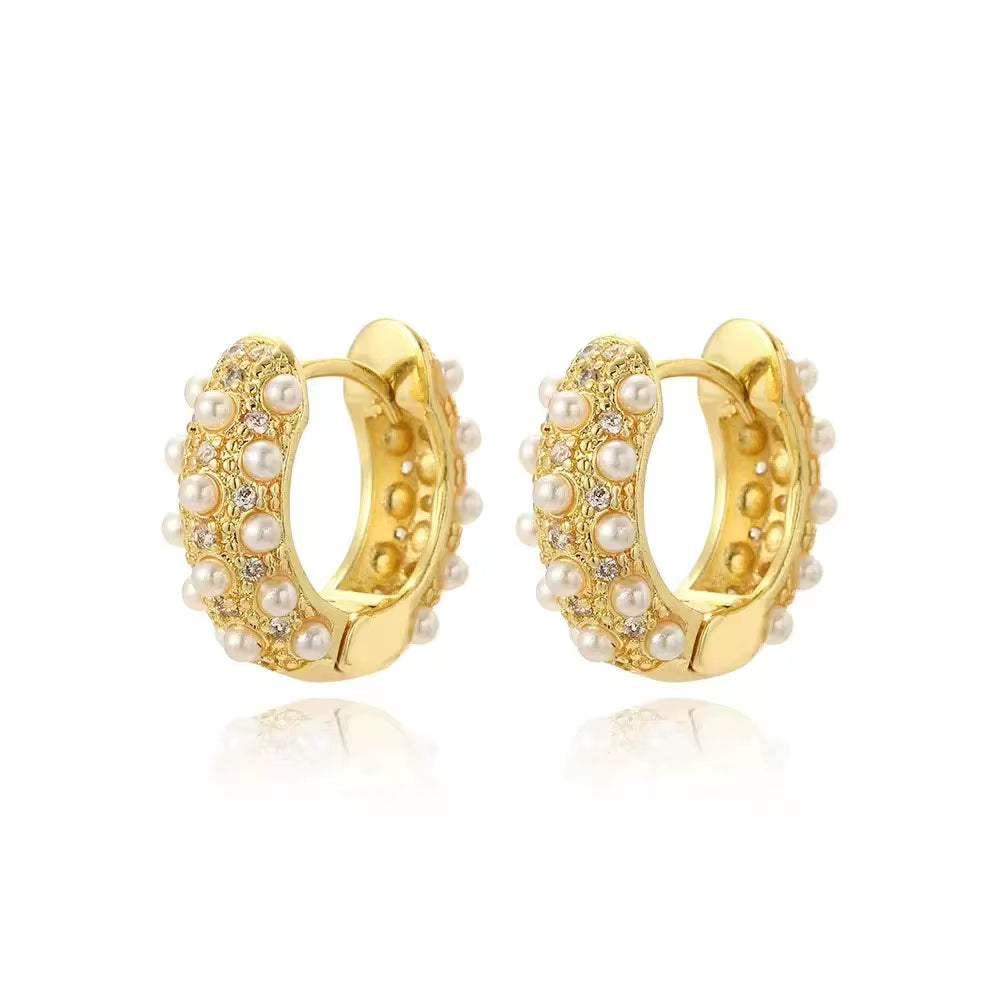 Vintage Flower Hoop Earrings