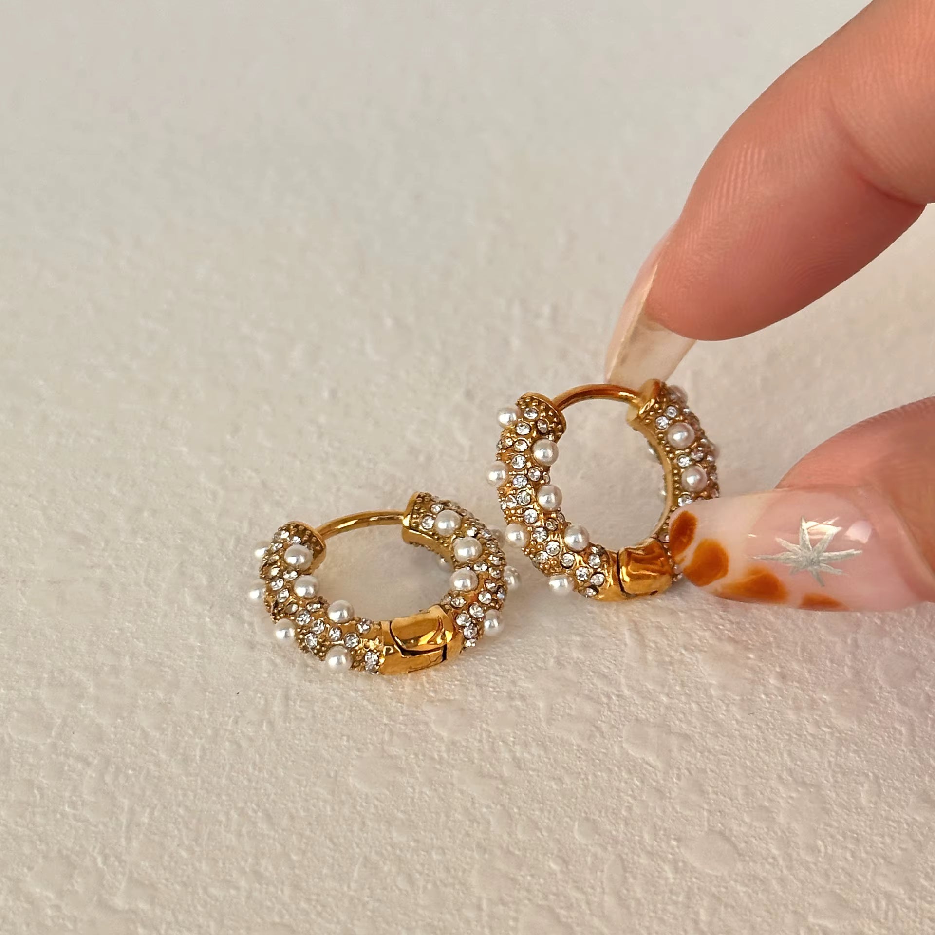 Vintage Flower Hoop Earrings