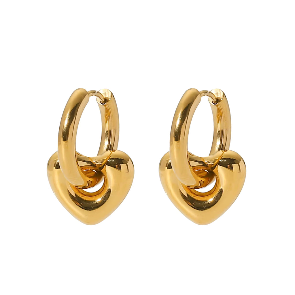 Heart Hoop Earrings